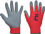 Cerva Gloves for Work Red Latex