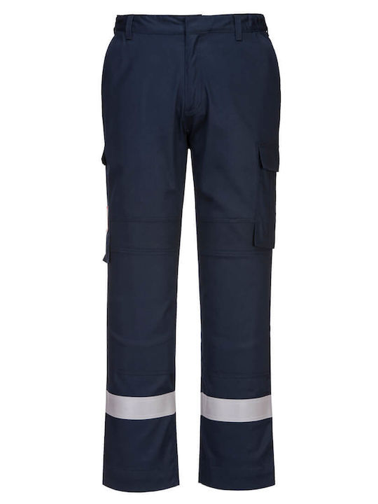 Portwest Pantaloni De Lucru Cu Elemente Reflectorizante Albastru Marin