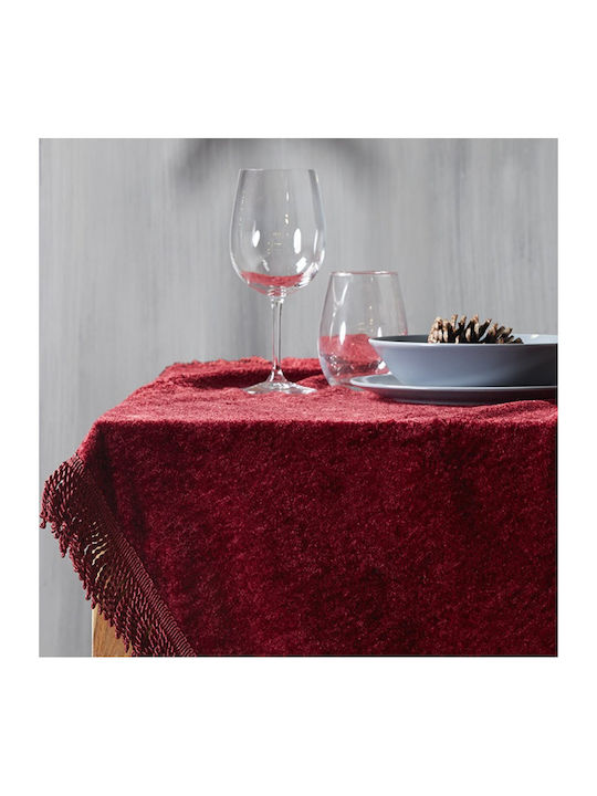 Aigaion Christmas Tablecloth Fabric Red L150xW150cm.