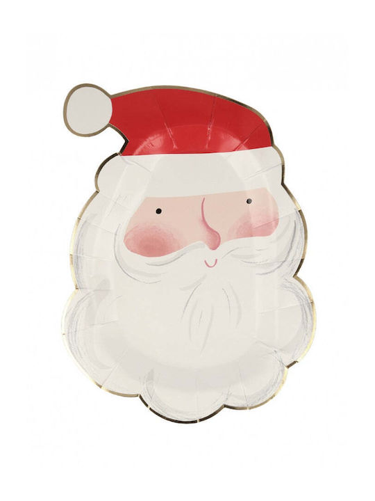Meri Meri Christmas Tableware Ornaments Santa Claus Plates Set 26x18cm 8 Pieces
