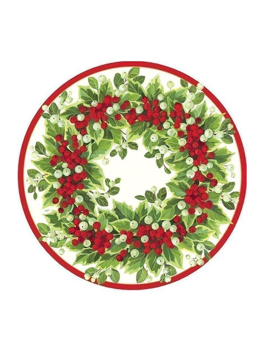 Caspari Holly Christmas Placemats Red L34xW34xH34xD34cm.