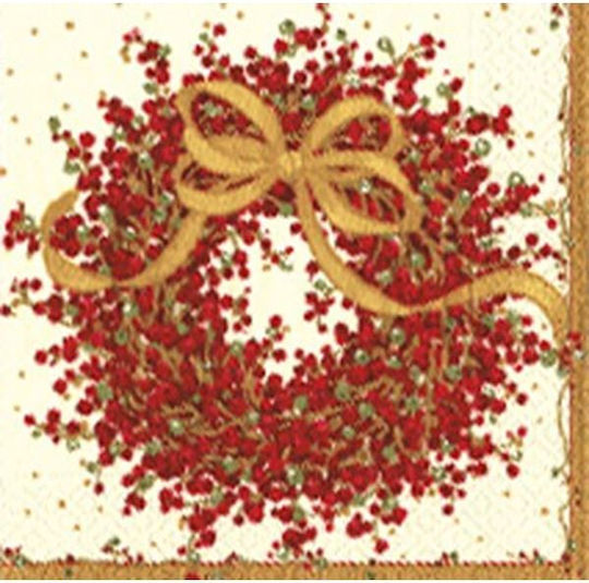 Caspari Set of Christmas Napkins Disposable L20xW20cm. 20pcs