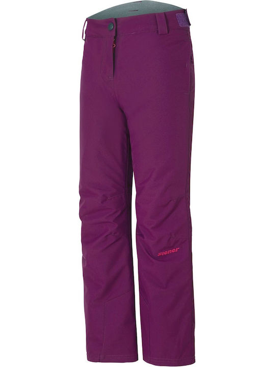 Ziener 177914/863 Kids Trousers for Ski & Snowboard Purple