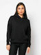 Damen Sweatshirt Kapuzen Schwarz