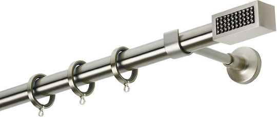 Zogometal Metallic Curtain Pole E4138 Single Φ25mm 40cm Silver