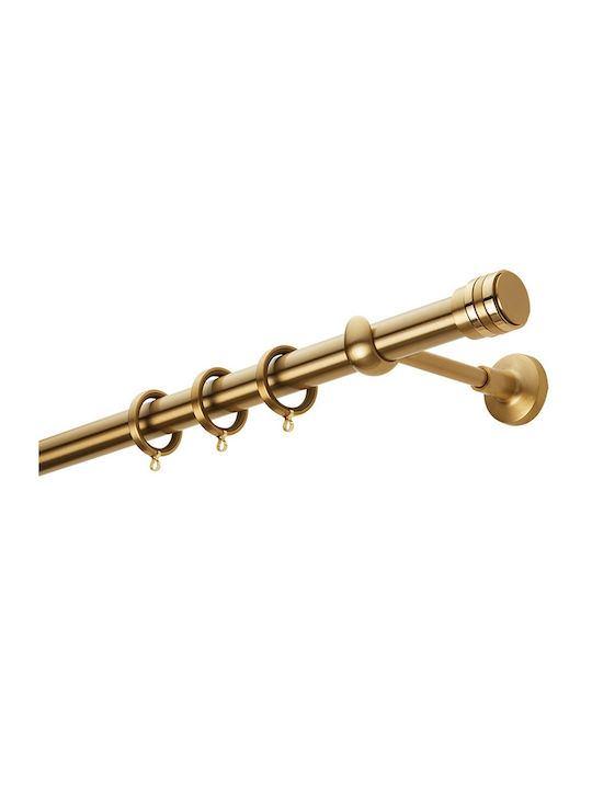 Zogometal Metallic Curtain Pole E4143 Single Φ25mm 40cm Gold