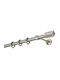 Zogometal Metallisch Vorhangstange E4139 Einfach Φ25mm 40cm Silber