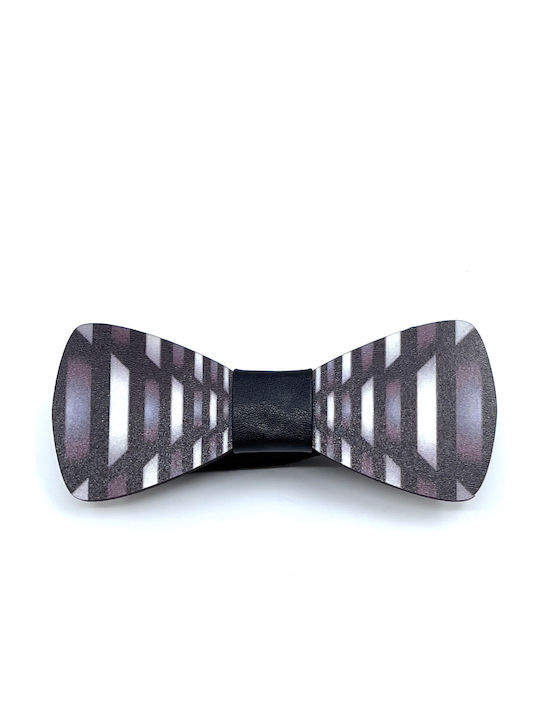 Legend Accessories Wooden Bow Tie Purple COLORFULL