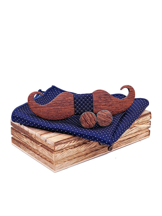 Legend Accessories Wooden Bow Tie Set with Cuff...