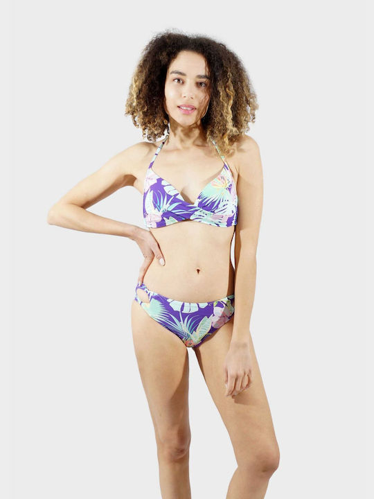 G Secret Padded Bikini Set Triangle Top & Slip Bottom Purple