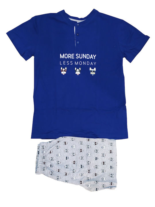 Noidinotte Kids' Pajamas Summer Cotton Blue
