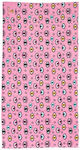 Tortue Eyes Kids Beach Towel Pink 140x70cm