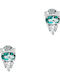 Kiriakos Gofas Kids Earrings Studs with Stones from White Gold 9K