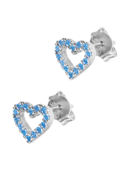 Gatsa Silver Studs Kids Earrings Hearts