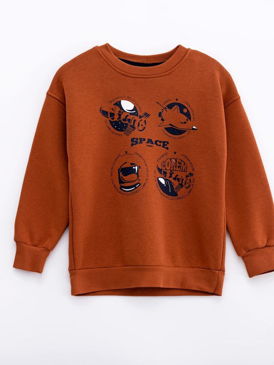 Funky Kinder Sweatshirt mit Kapuze Tabac Braun