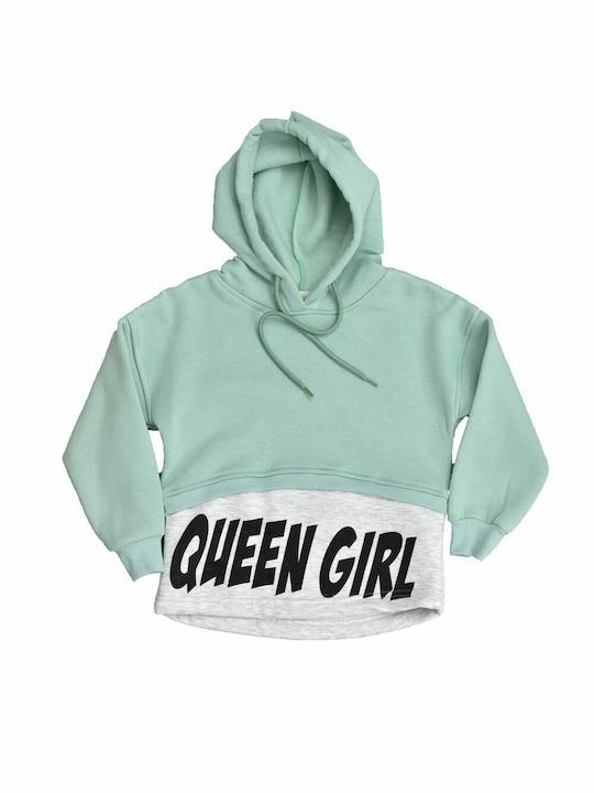 Potre Kids Fleece Sweatshirt with Hood Green