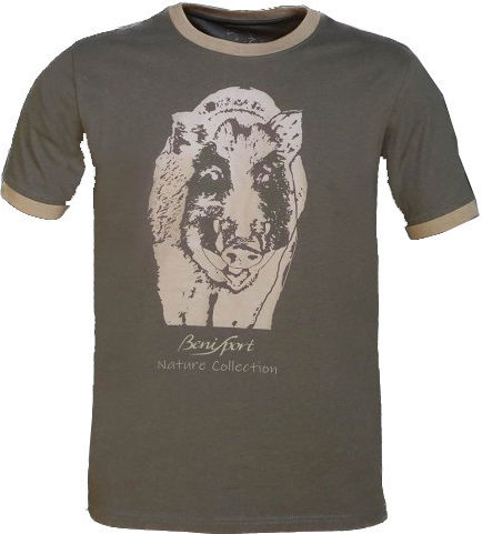 Benisport T-shirt in Khaki Farbe