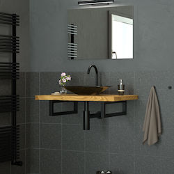 ML-Design Heavy-Duty Metallic Shelf Brackets Black 450x150mm 490006963