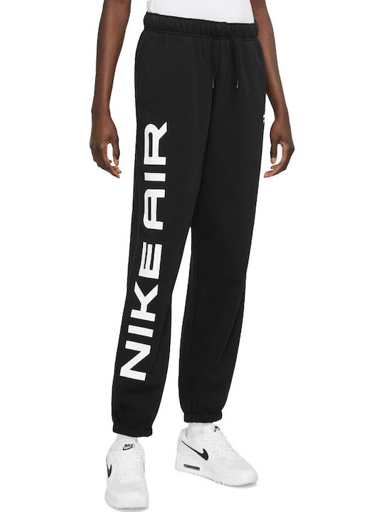Nike Долнище на анцуг Флийс Черен