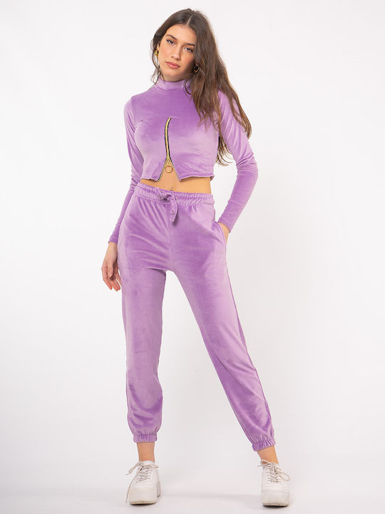 The Lady Set Women's Sweatpants Purple Velvet