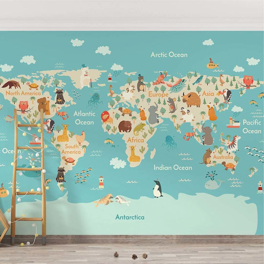 Caravelshop Embossed Kids Paper Wallpaper L400xH270cm