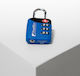 Travel Blue Padlock Brass with Key with TSA Certification Blue 1pcs