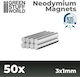 Green Stuff World Neodymium Magnet with Traction Force 0.09kg N35 L3xW3mm 50pcs