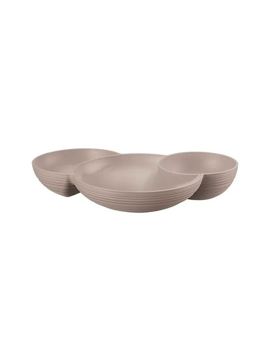 Guzzini Πλαστική Ορντεβιέρα 3 Θέσεων Καφέ Π29.5xΜ21.4xΥ5.2cm