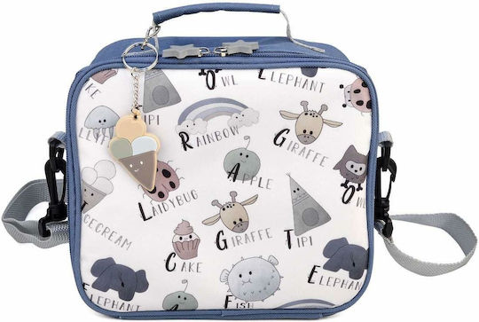 Iris Barcelona Schulische Isothermische Lunch-Tasche zum Umhängen 3.3Es Blau 18 x 10 x 21cm