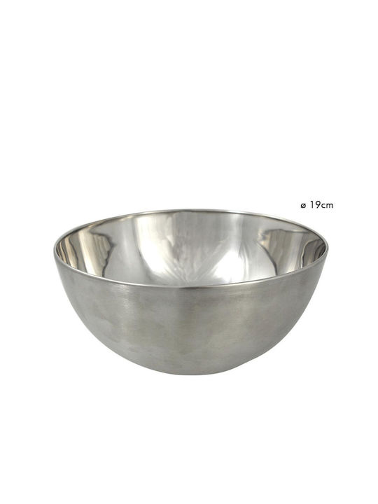 Hit Inox Salad Bowl Silver 19x19x12cm