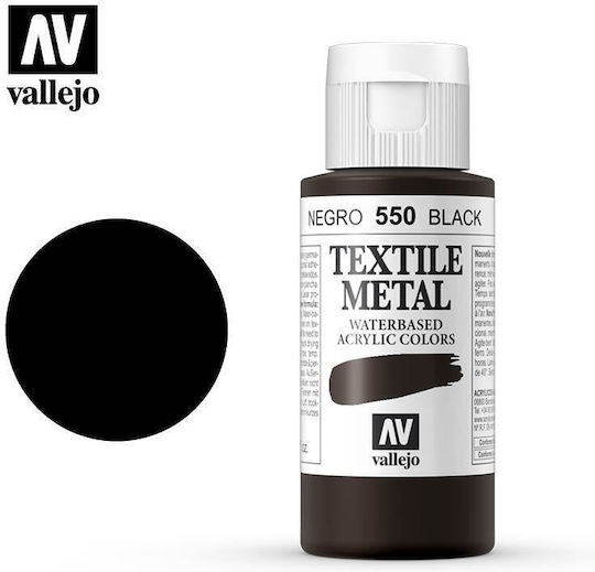 Acrylicos Vallejo Χρώμα Μοντελισμού Μαύρο 60ml