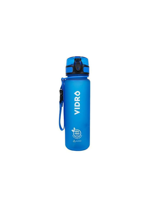 Vidro Water Bottle Plastic 500ml Blue