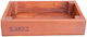 Nakaro Wood Carrier Serving Basket Metallic with Dimensions 25x17cm 1pcs