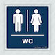 Infosign Πινακίδα WC Ανδρών / Γυναικών 14x14cm 14001
