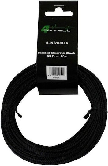 Four Connect Πλέγμα Καλωδίων Μαύρο 4-NS10BL6 1τμχ