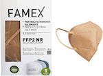 Famex Disposable Protective Mask FFP2 Small Beige 10pcs