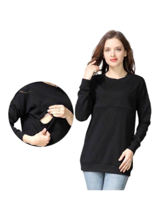 Queen Mother Maternity Top Black