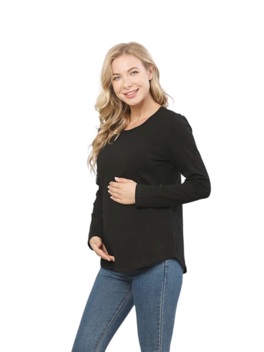 Queen Mother Top Maternity Tops Negru