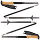 Black Diamond Compact Carbon Fiber Trekking Pole with 3 Sections Black