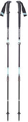 Black Diamond Pair of Telescopic Aluminum Fast Lock Trekking Poles with 3 Sections Blue 265gr