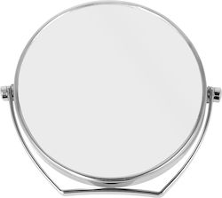 Parsa Double Sided Tabletop Makeup Mirror Silver