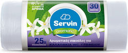 Servin Σακούλες Απορριμάτων Χωρητικότητας 25lt 45x55cm 30τμχ Λευκές