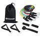 Schildkrot Tubular Elastic Bands with Handles Set 5pcs Multicolored 1.2m