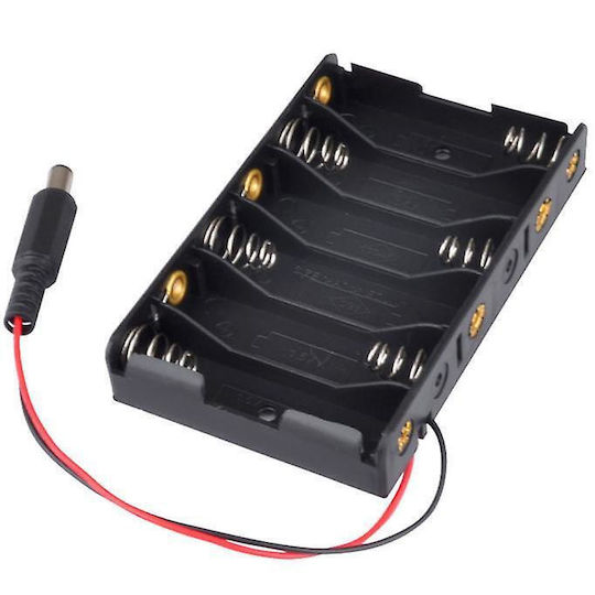 Haitronic Μπαταριοθήκη με 6 Υποδοχές AA (HS3336-6AA-DC)