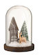 Weihnachtliche Schneekugel Beleuchtet mit Rentier 14x20cm 1Stück