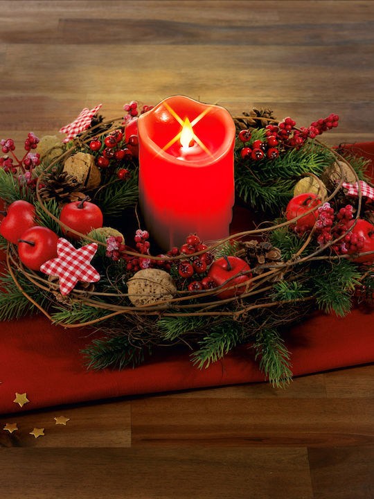 Christmas Plastic Red Battery Candle