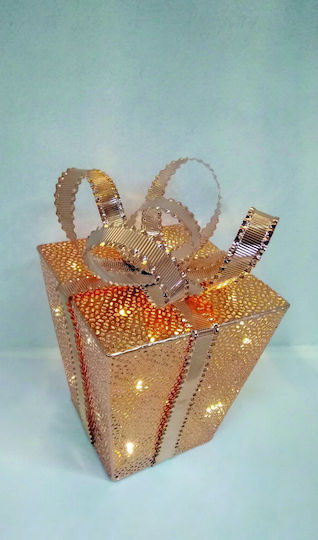 Panafan Illuminated Christmas Metal Figure Box Copper 21x21x21cm