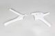 UFO Motorcycle Frame Protectors Yamaha YZ 250 / YZ 125 White