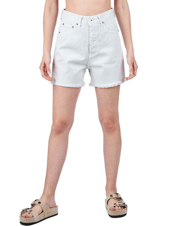 Crossley Women's Jean High-waisted Shorts White