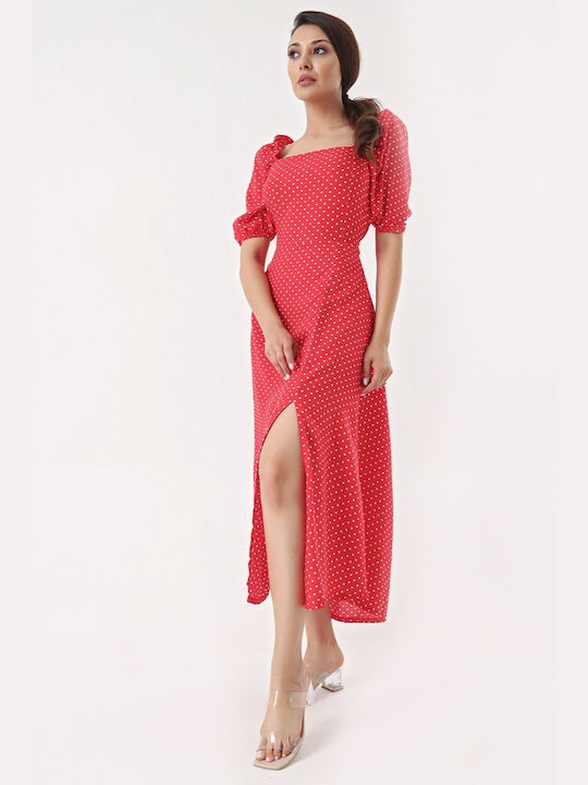 Concept Sommer Midi Kleid Rot